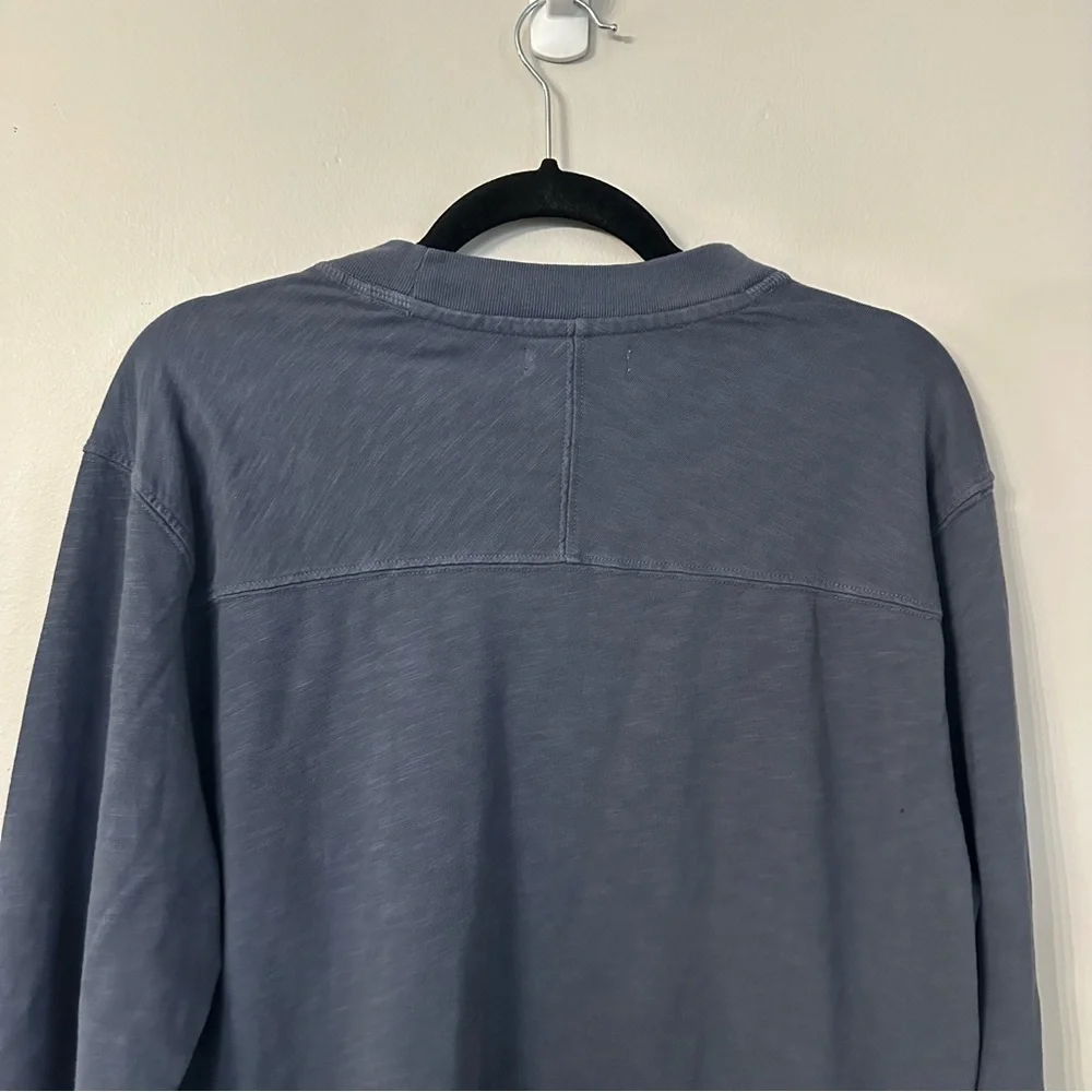 Ae77 Men’s Long Sleeve Navy Cotton Crewneck Sweater Sz M NWT